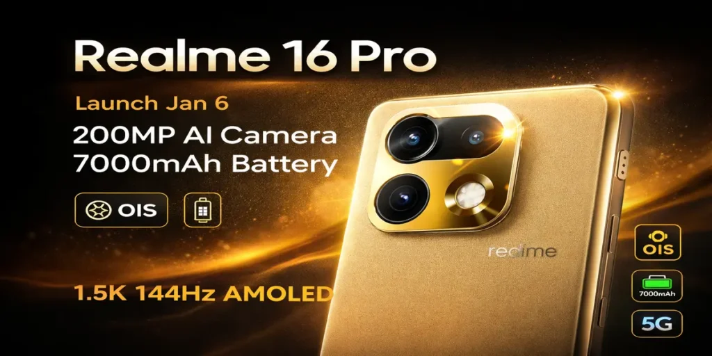 Realme 16 pro 5G Price Camera Features Specifications