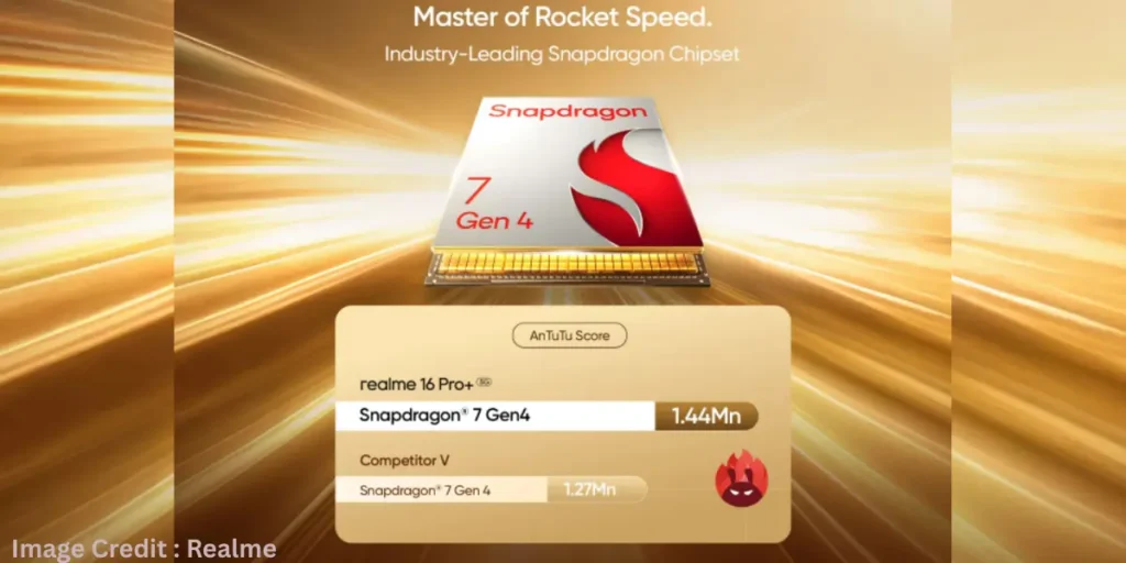 रियलमी 16 प्रो प्लस स्नैपड्रैगन 7 जेन 4 चिपसेट - AnTuTu 1.44 मिलियन स्कोर