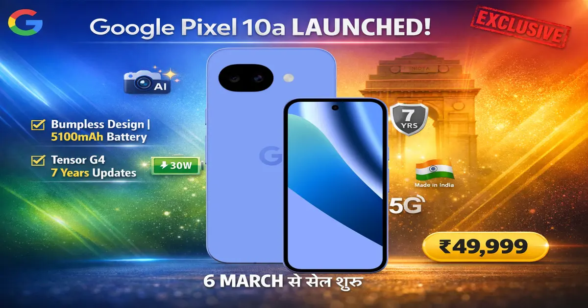 Google Pixel 10a in Berry and Obsidian colors showing the new flat bumpless rear design without camera bar.